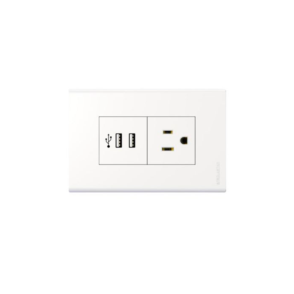 Toma Corriente + USB de Incrustar 46683
