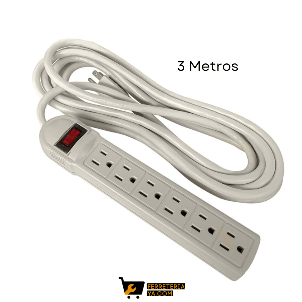 Multitoma de 3 mts Osblack X 6 Servicios 48006