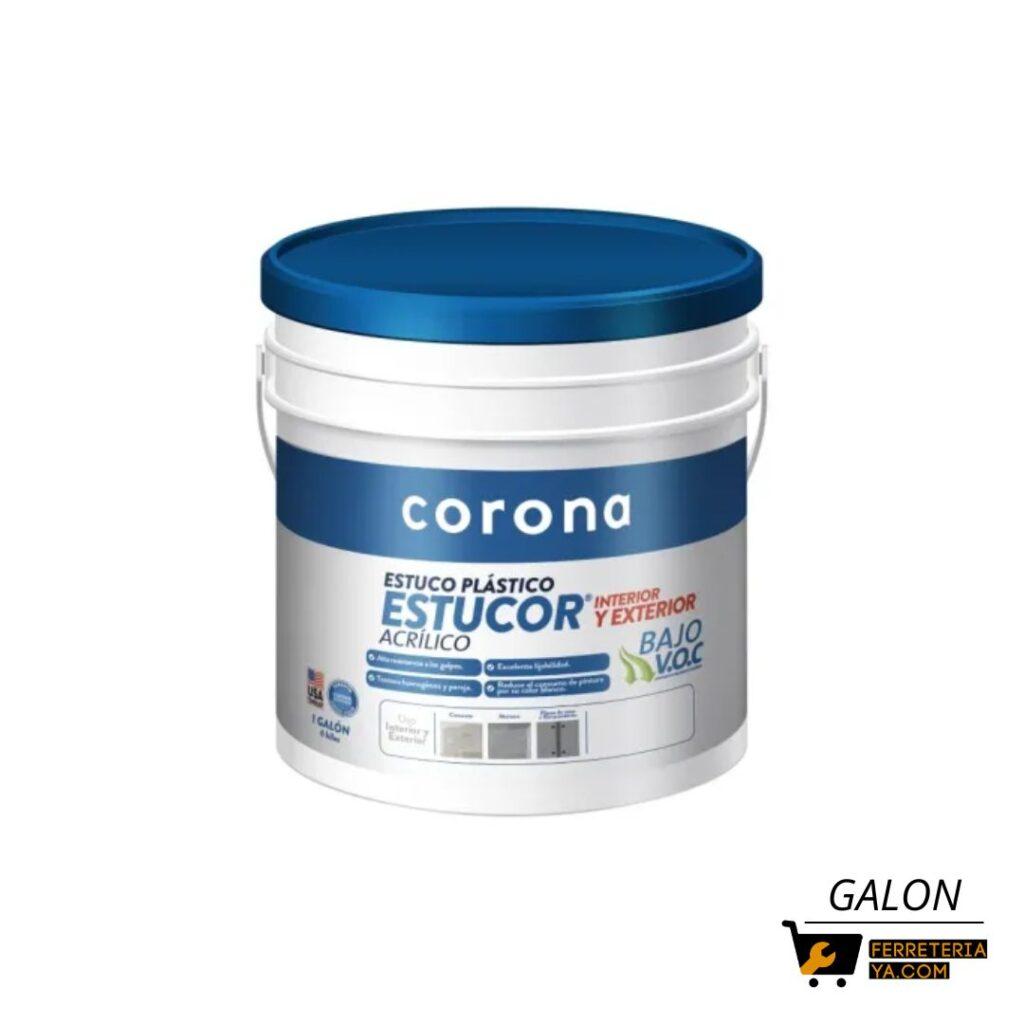 Estuco Estucor Corona para Interiores y Exteriores Galon (48992)