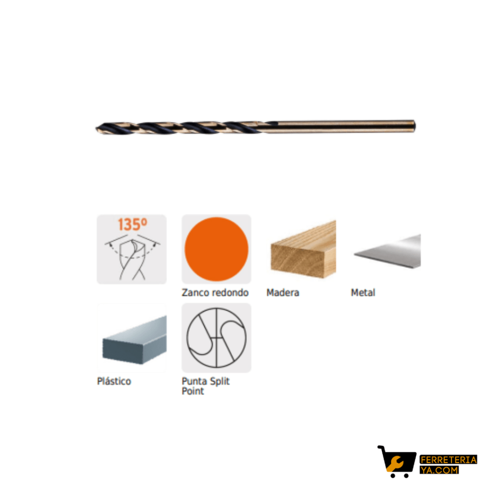Broca Acero 1/4 Truper - 11134