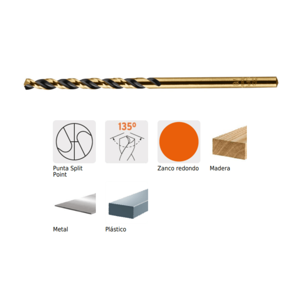 Broca Acero 1/8 Truper - 11118