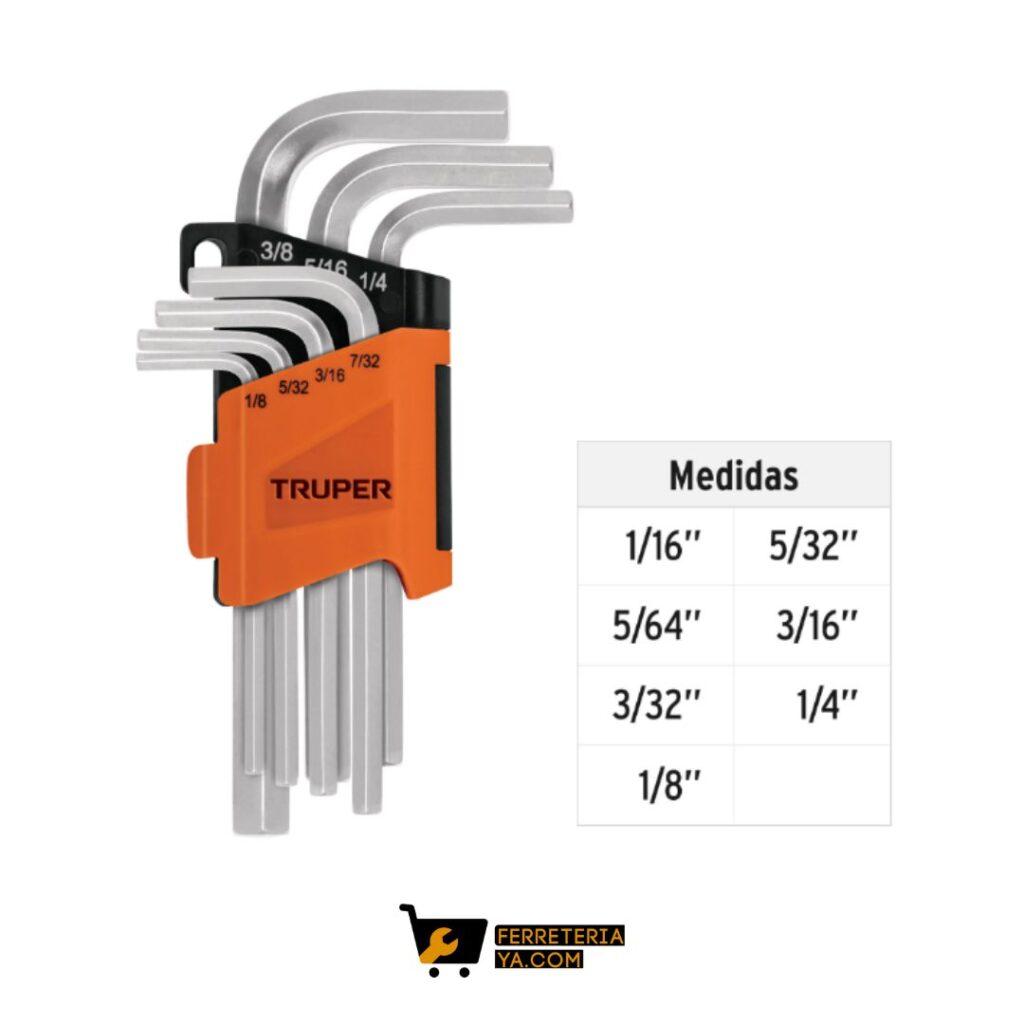 Juego Llave Bristol Standar X 7 Truper - 15533