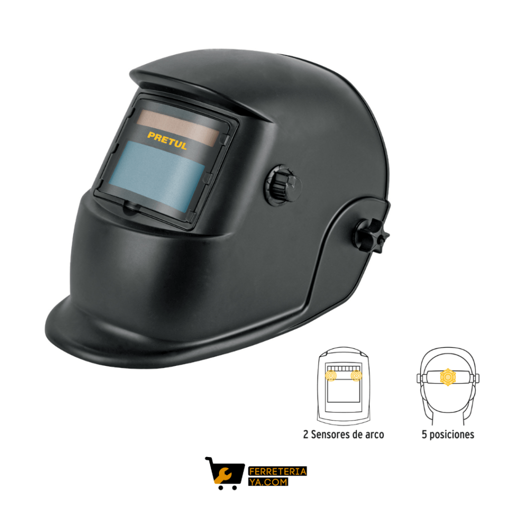 Careta electrónica para soldar, sombra 9 a 13, Pretul - 29978