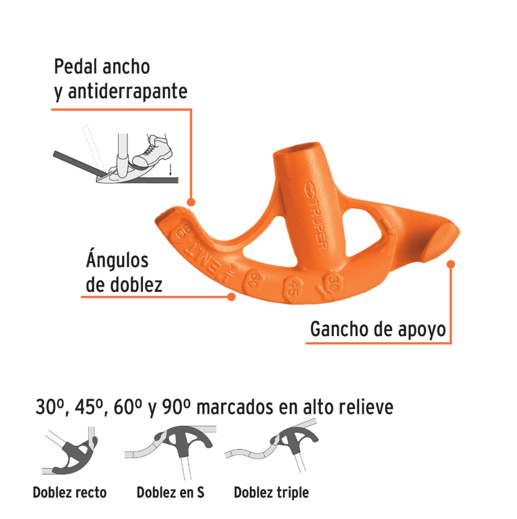 Doblador de tubo conduit 1/2", Truper - 12845 - Imagen 2