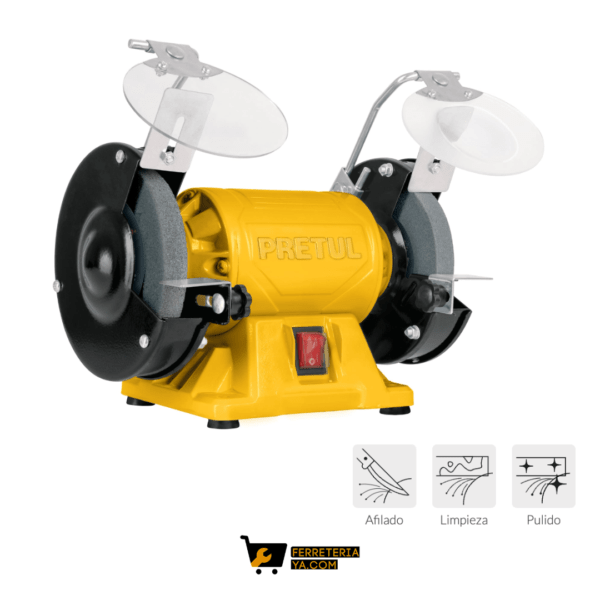 Esmeril de banco de 5" de 1/6 Hp Pretul - (29994)