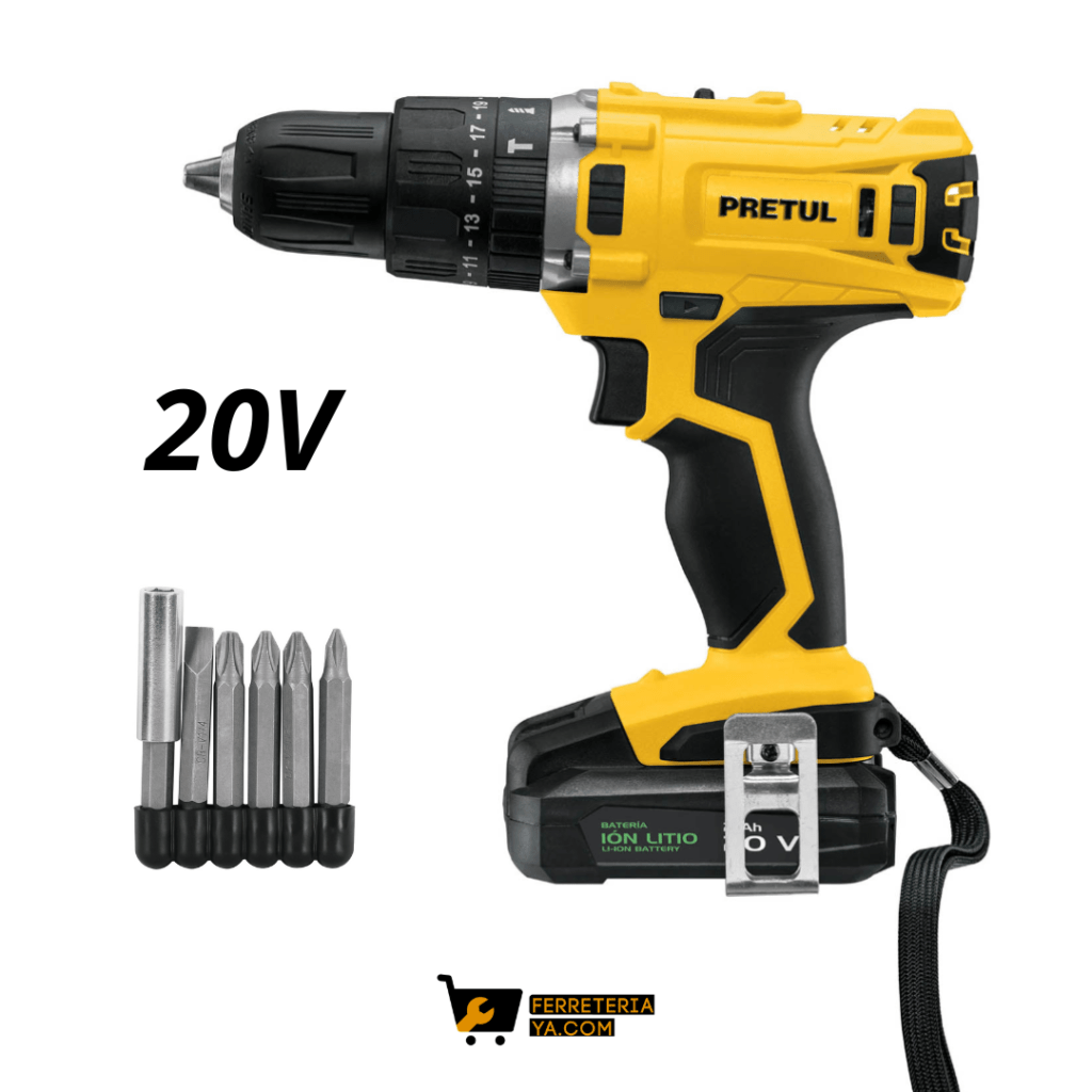 Taladro Inalambrico Percutor 20V Pretul - 26117