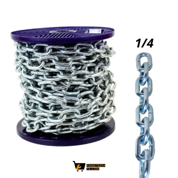 Cadena Metalica Eslabonada Galvanizada 1/4 X 1mts (48032)
