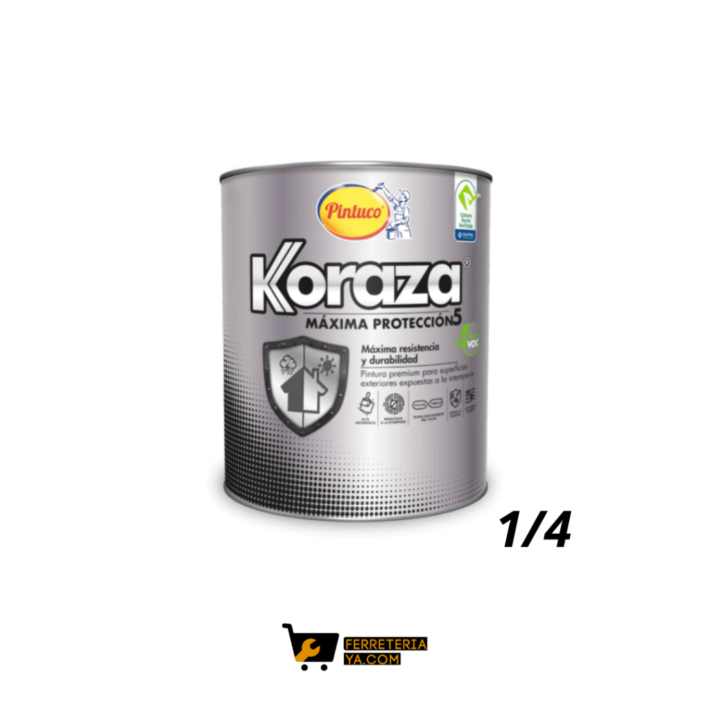 Pintura para Exterior Koraza Blanco 1/4 (50203)