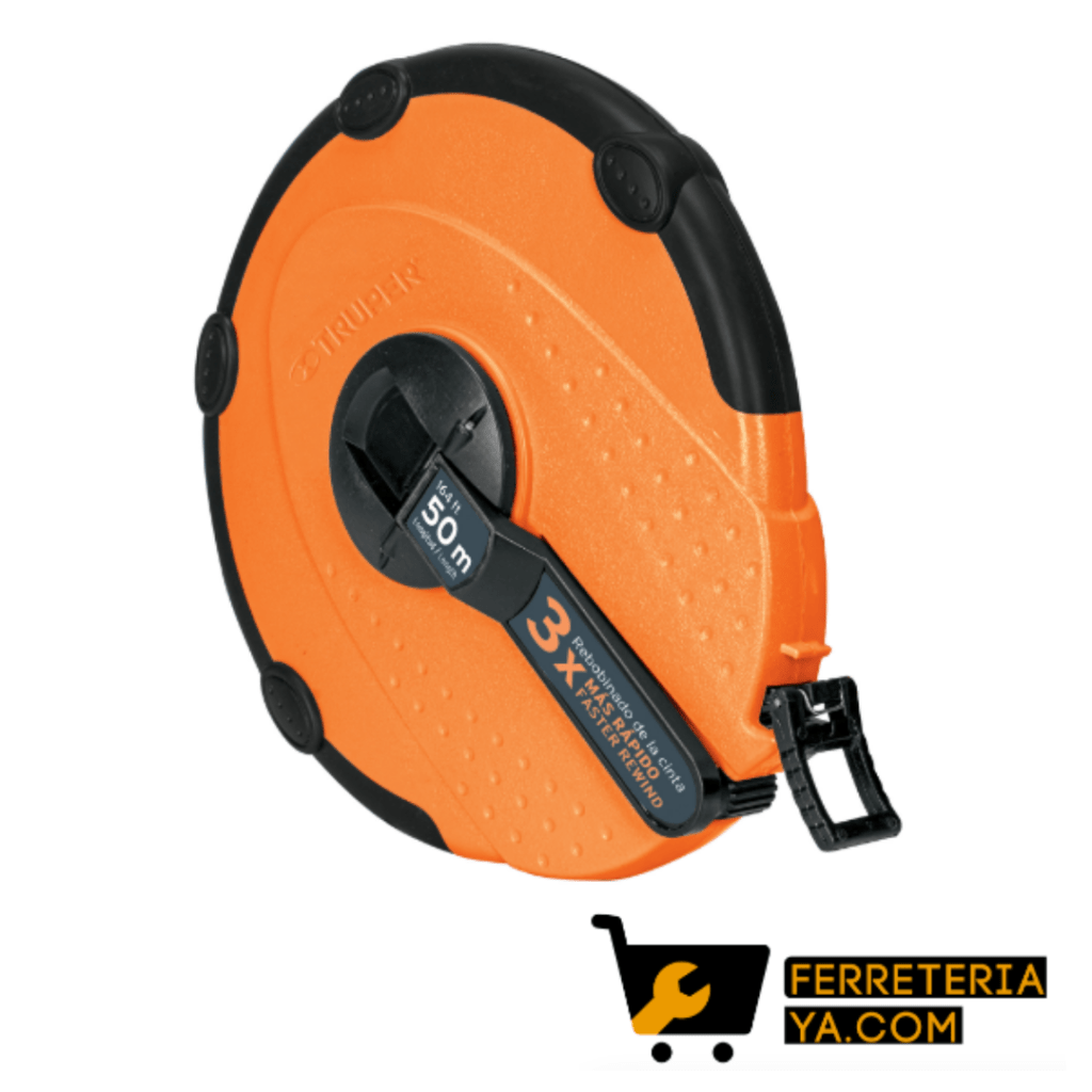 Cinta larga 50 m de fibra de vidrio, carcasa plástica 12640