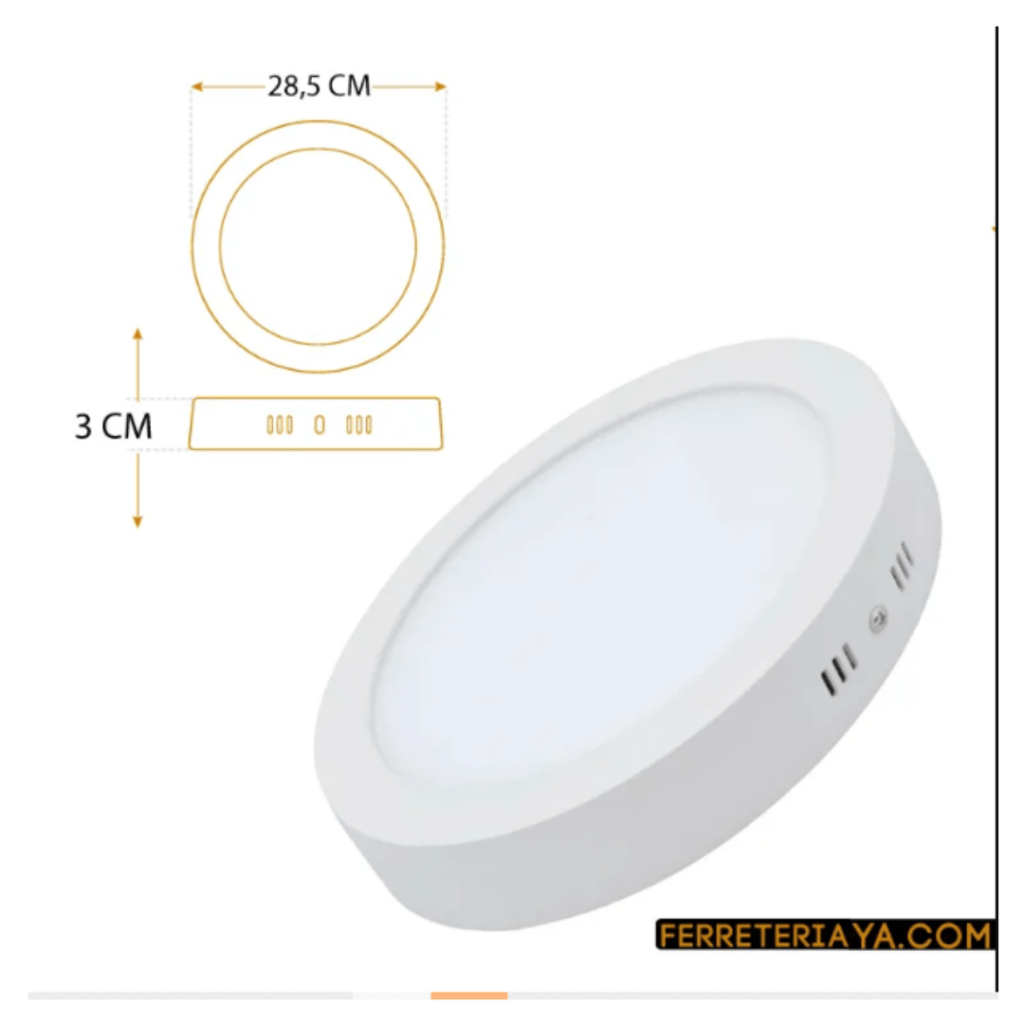 Panel Led Redondo Sobreponer 24W Luz Blanco 48719