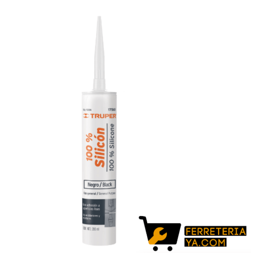 Sellador negro 100% silicón de 280 ml 17561