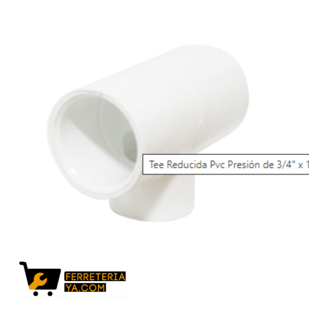Tee PVC Reducida 3/4 X 1/2 20044