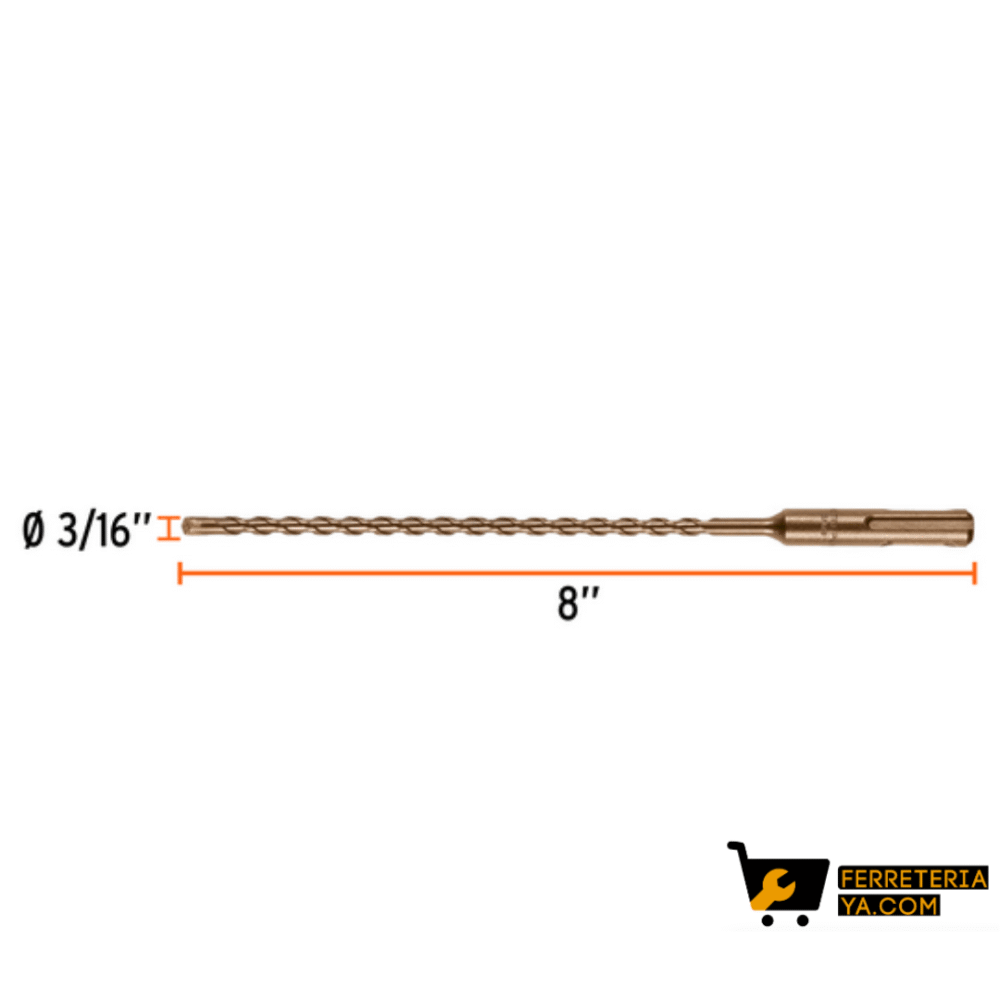 Broca Guia Muro 3/16 x 8" Truper - 11261