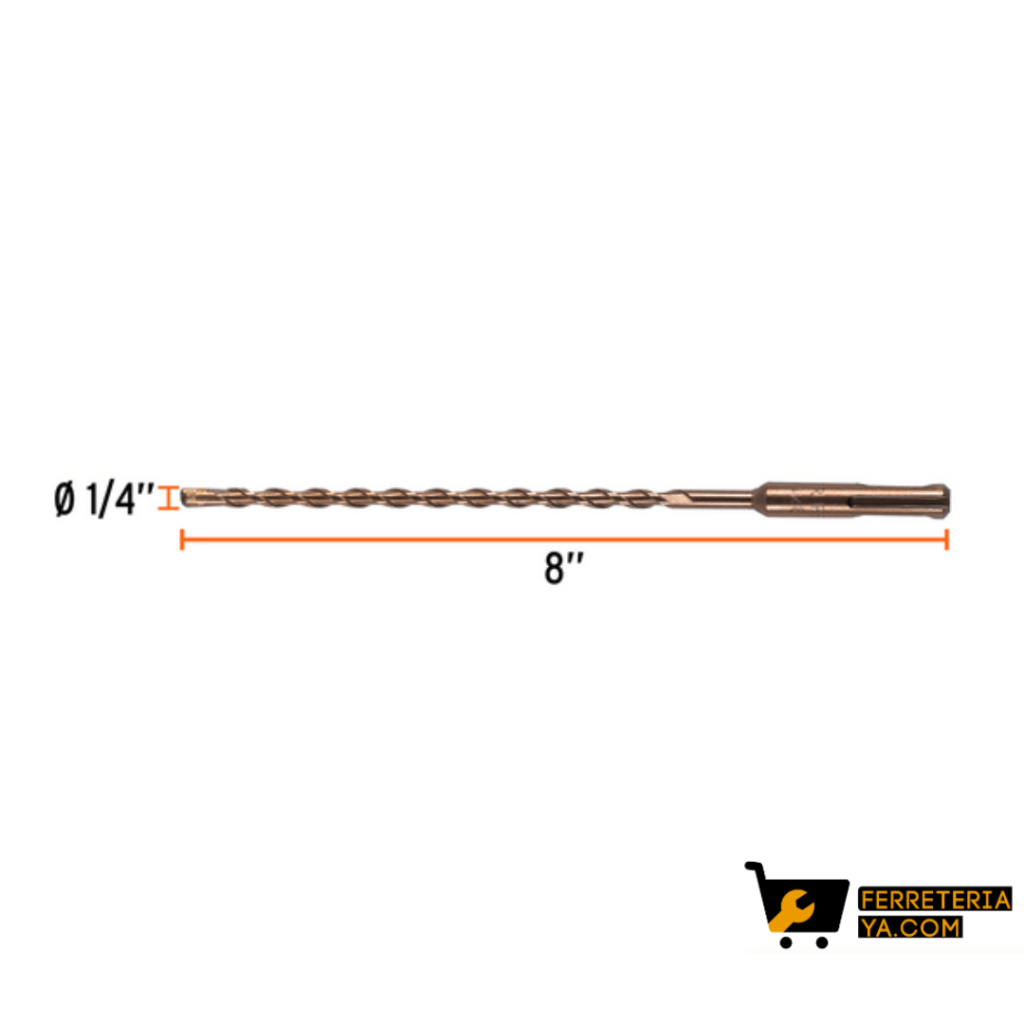 Broca Guia Muro 1/4 x 8" Truper - 11265