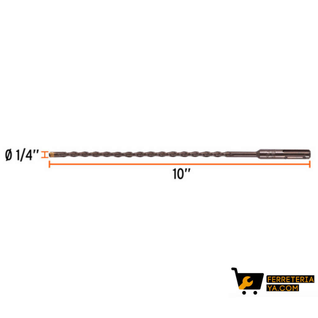 Broca Guia Muro 1/4 x 10" Truper - 11266