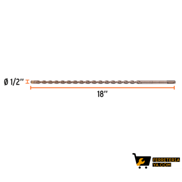 Broca Guia Muro 1/2 X 18" Truper 11282