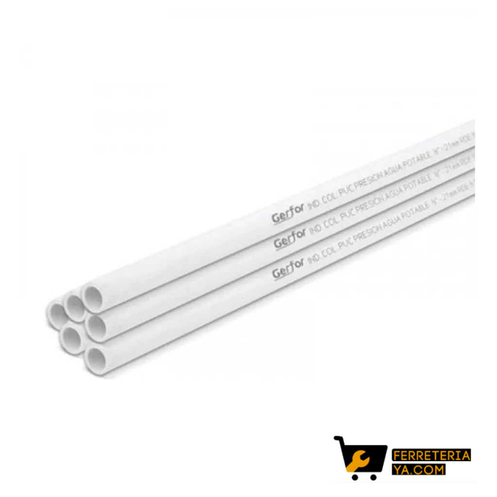 Tubo PVC 1/2 X 6mts 20232