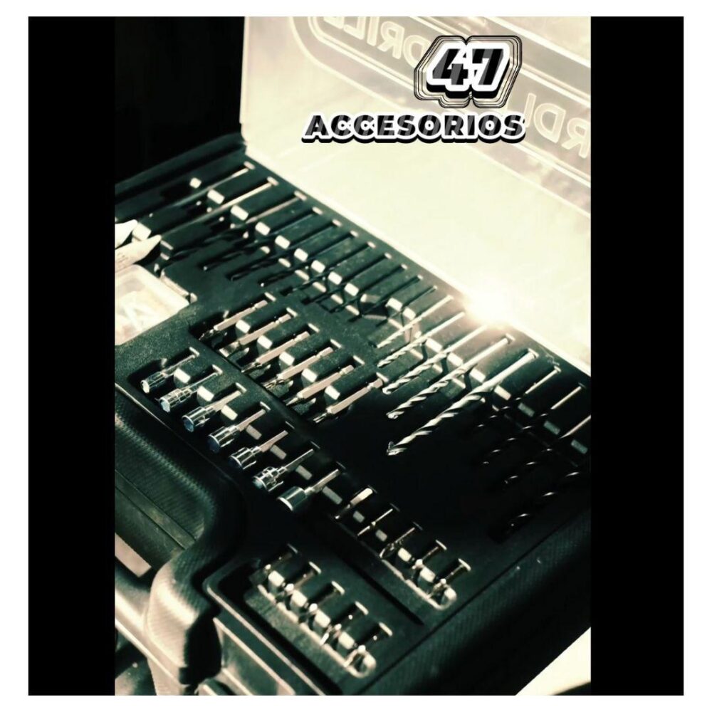 Taladro Percutor Inalámbrico 21V + 2 Baterias + 48 Accesorios Cilti - Imagen 4
