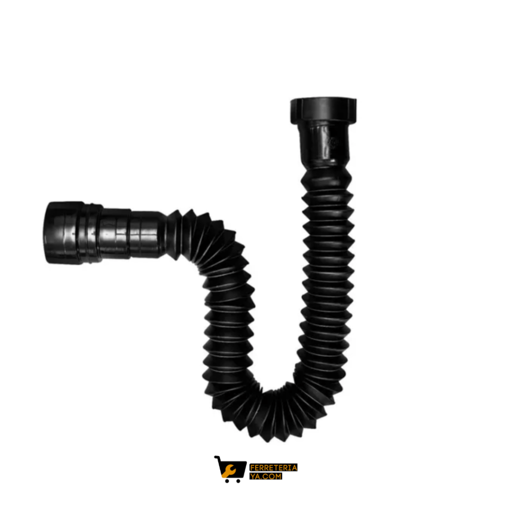 Sifon Acordeon Plastico Negro