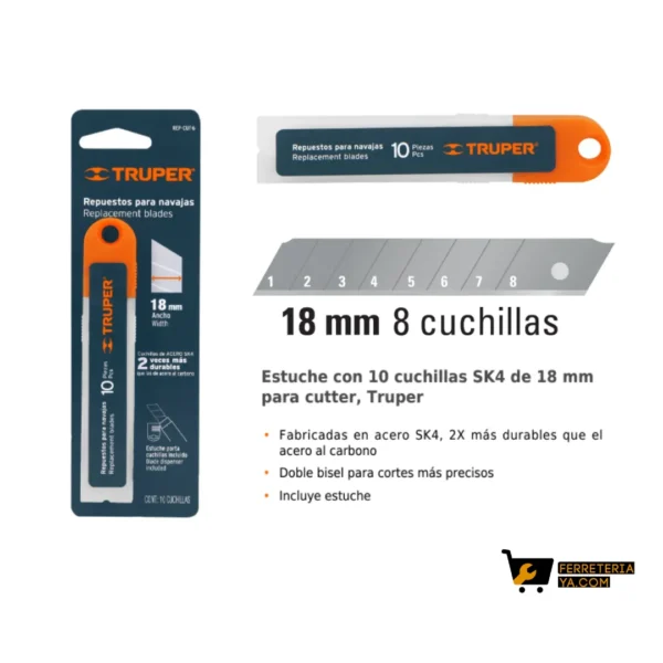 Cuchillas Bisturi Caja x 10 Truper - 16965