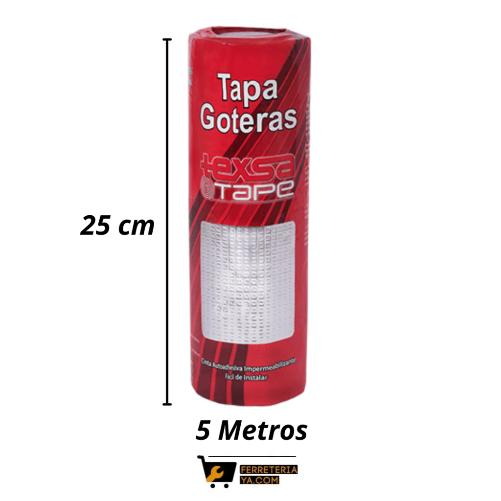 Cinta Autoadhesiva Asfáltica impermeabilizante tapagoteras 25cm x 5m Texsa 50185