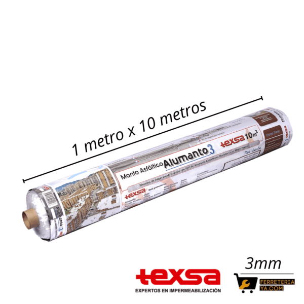 Manto Asfaltico Alumanto Texsa 10m Rollo Con Soplete (Retiro en tienda) 50374