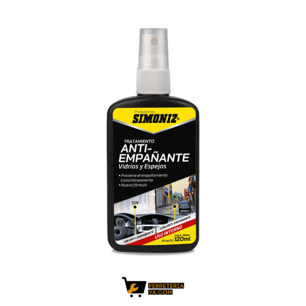 Antiempañante Vidrios Y Espejos 120ml Simoniz (50500)