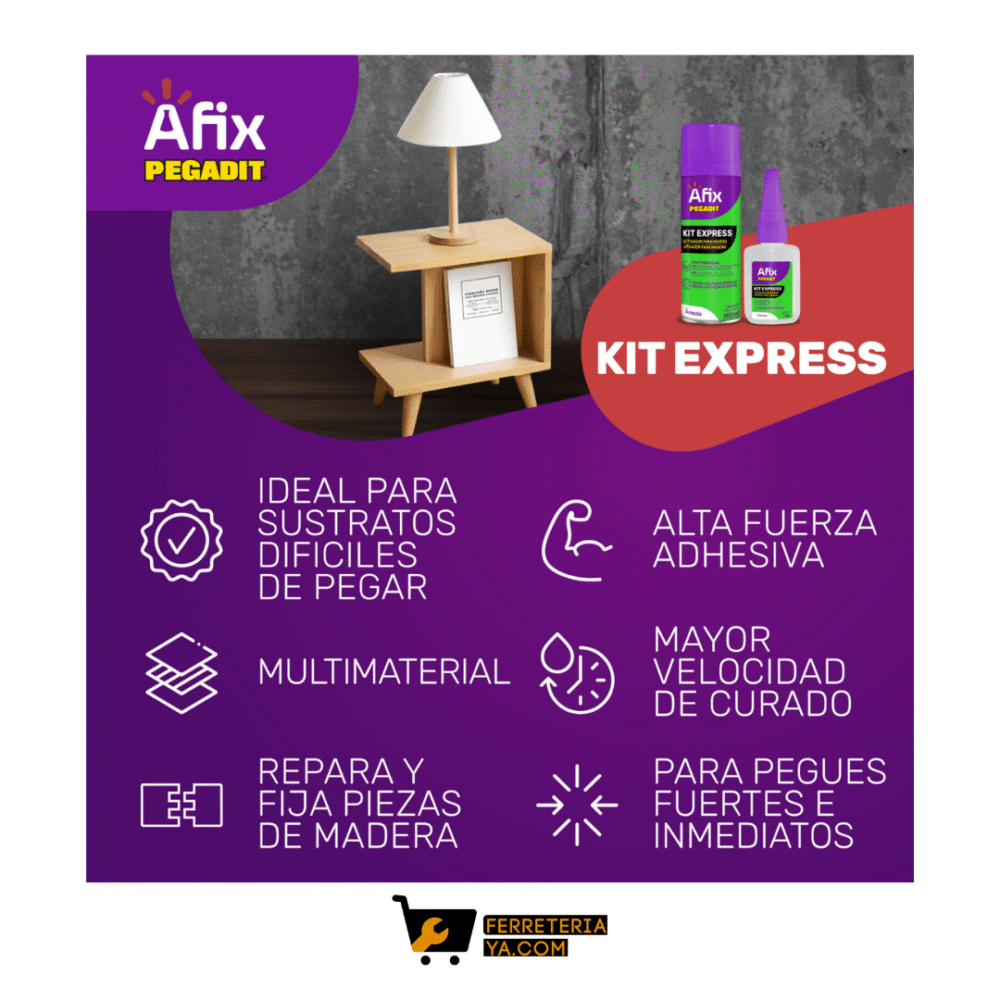 Pegadit Kit Express Adhesivo para Madera x 300ML (50490) - Imagen 2