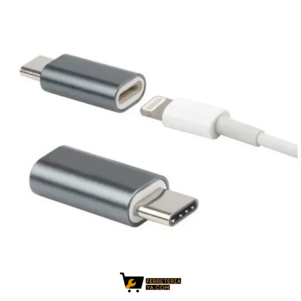 Adaptador Entrada Iphone Hembra Con Salida Tipo C Macho (50485)
