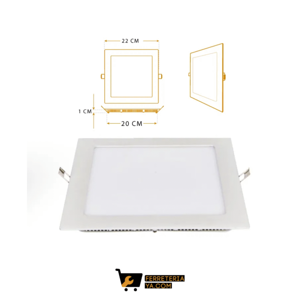 Panel Led Cuadrado Incrustar 18W Luz Blanca 48181
