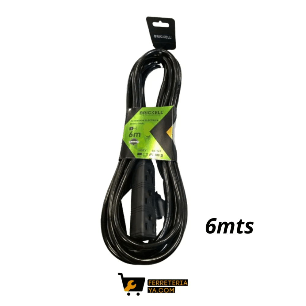 Extension Negra Con Polo 6 Mts Brickell (50267)