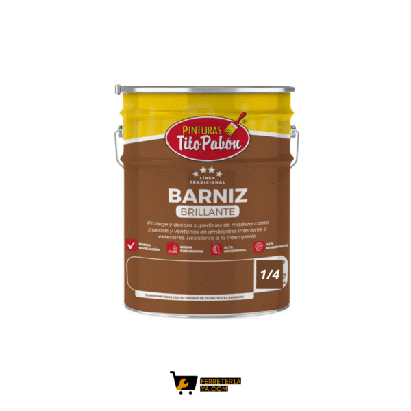 Barniz Brillante 1/4 Pinturas Tito Pabón (47442)