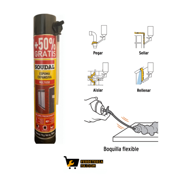 Espuma De Expansiva Multiuso Poliuretana 750ml Soudal (49652)