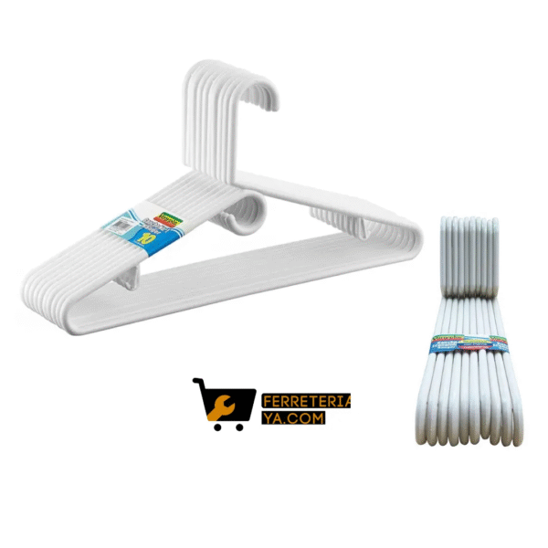Ganchos Para Colgar Ropa Blanco Paquete X 10 (50741)