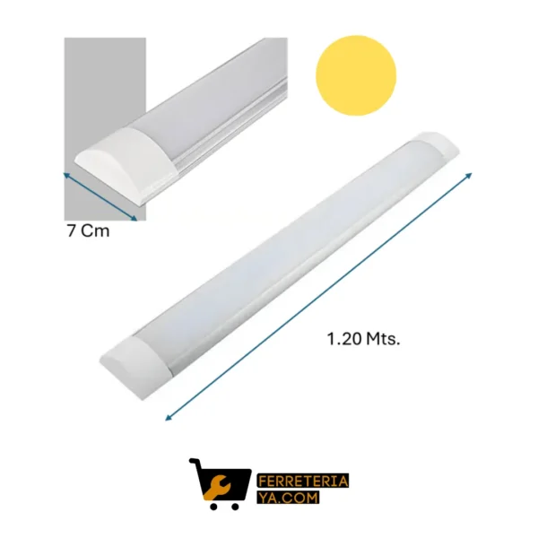 Lampara Led Extraplana 2x18w 3.000 K 1.2mts Cálida (49194)