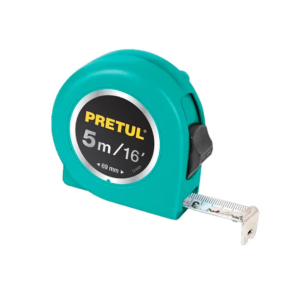 Flexómetro 5mts x 19 mm, PRETUL 21608
