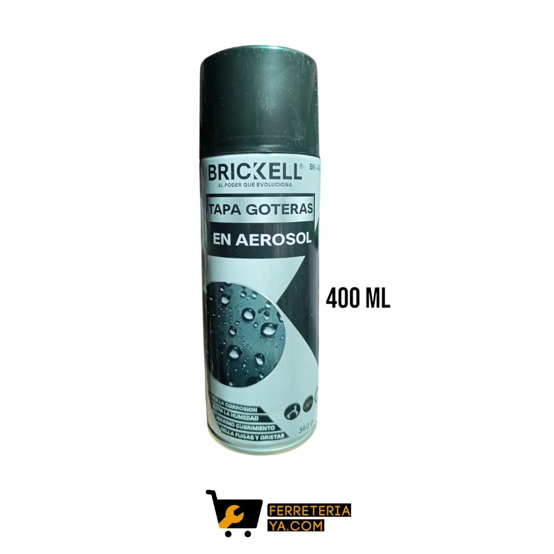 Tapa Goteras 400ml en Aerosol Negro Brickell (50653)