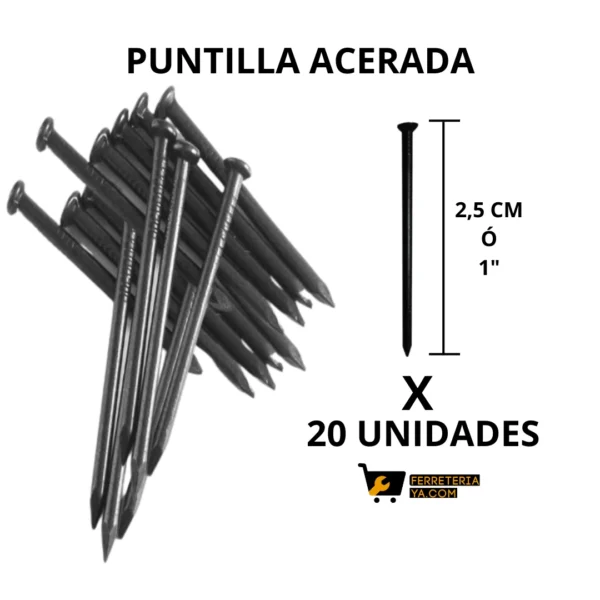 Puntilla Acerada 1" X 20 Unidades