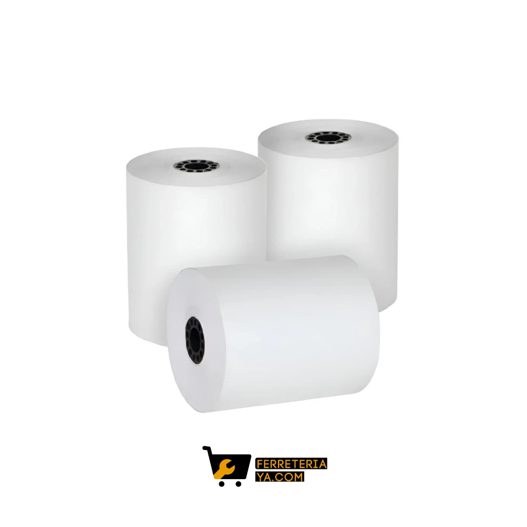 Rollos papel térmico 80x70 blanco impresora 80mm