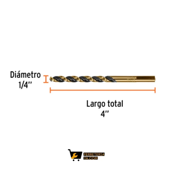 Broca Acero 1/4 Truper 11134