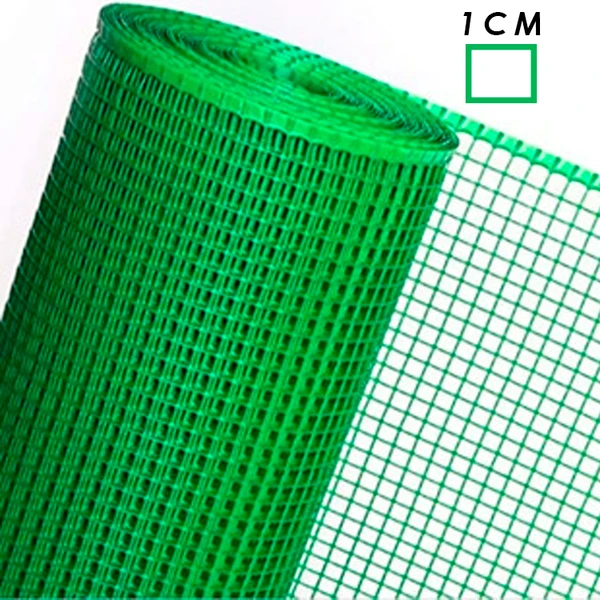 Malla Plastica Verde 15mm x 15mm x 1mts