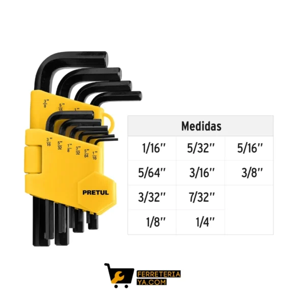 Juego Llave Bristol Standar X 10 Pretul 21854