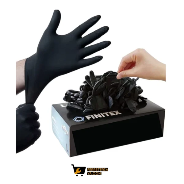 Guantes Latex Negro Talla M Caja x 50