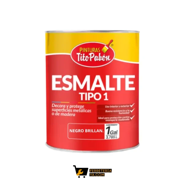 Esmalte Negro Galon Tito Pabon