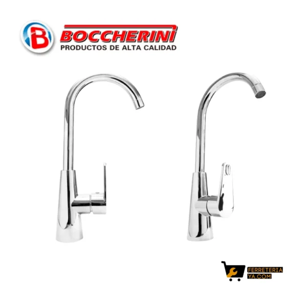 Mezclador Monocontrol de Lavaplatos Acero Bocherini Tipo Palanca YW629