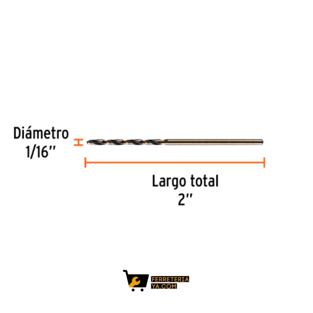 Broca Acero 1/16" Truper 11110