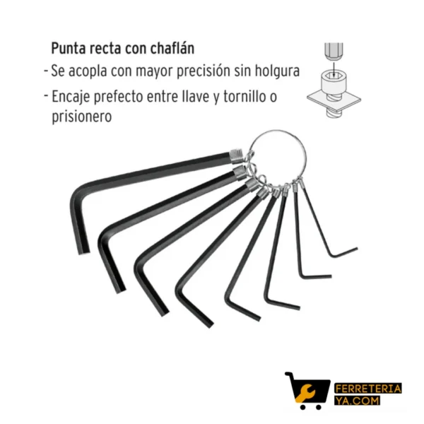 Juego 8 Llaves Bristol Pulgada Pretul 21850