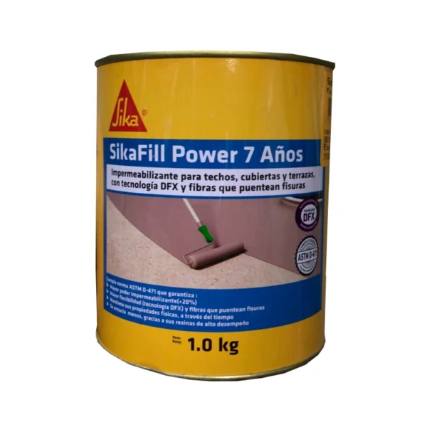 Sikafill 7 Años Power 1/4 Gris Impermeabilizante
