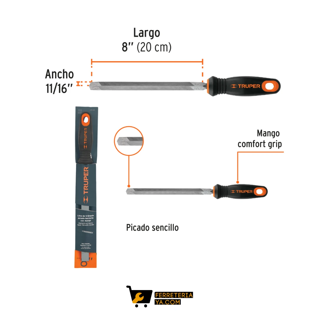 Lima Triangulo Pesado 8" Truper 15308