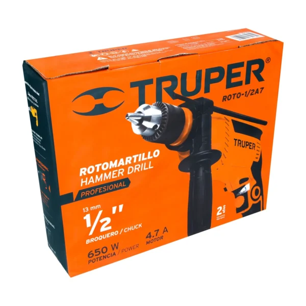 Taladro percutor 1/2 profesional 650W Truper 15679